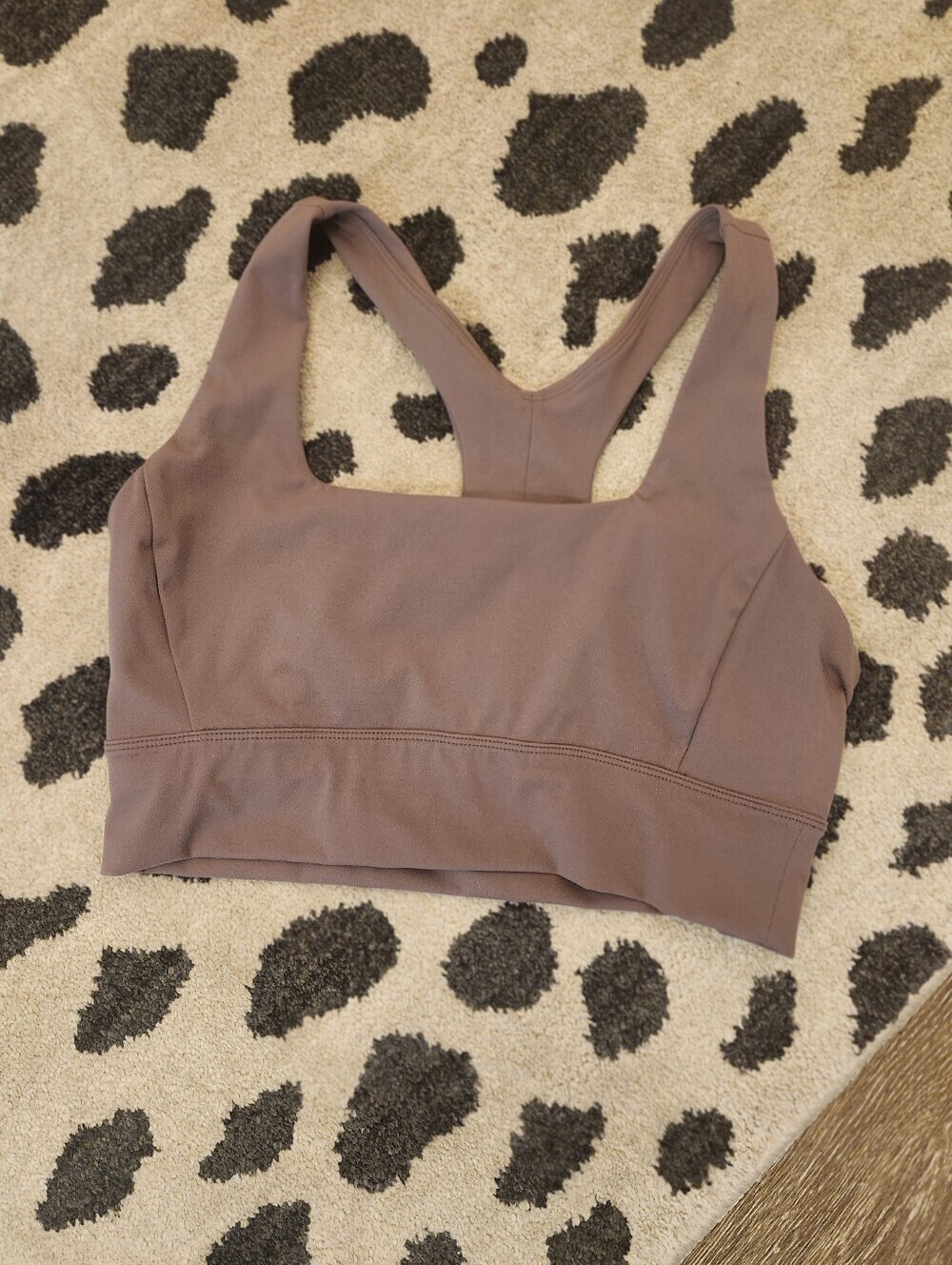 Zella Luxe Half Sphere Cut Out Racerback Sportsbra Size Medium Taupe Neutal New